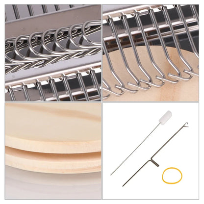 Hand Tapestry Wood Loom - Small Darning Weaving Frame Tool for Clothes, Jeans Repair & Knitting Crafts