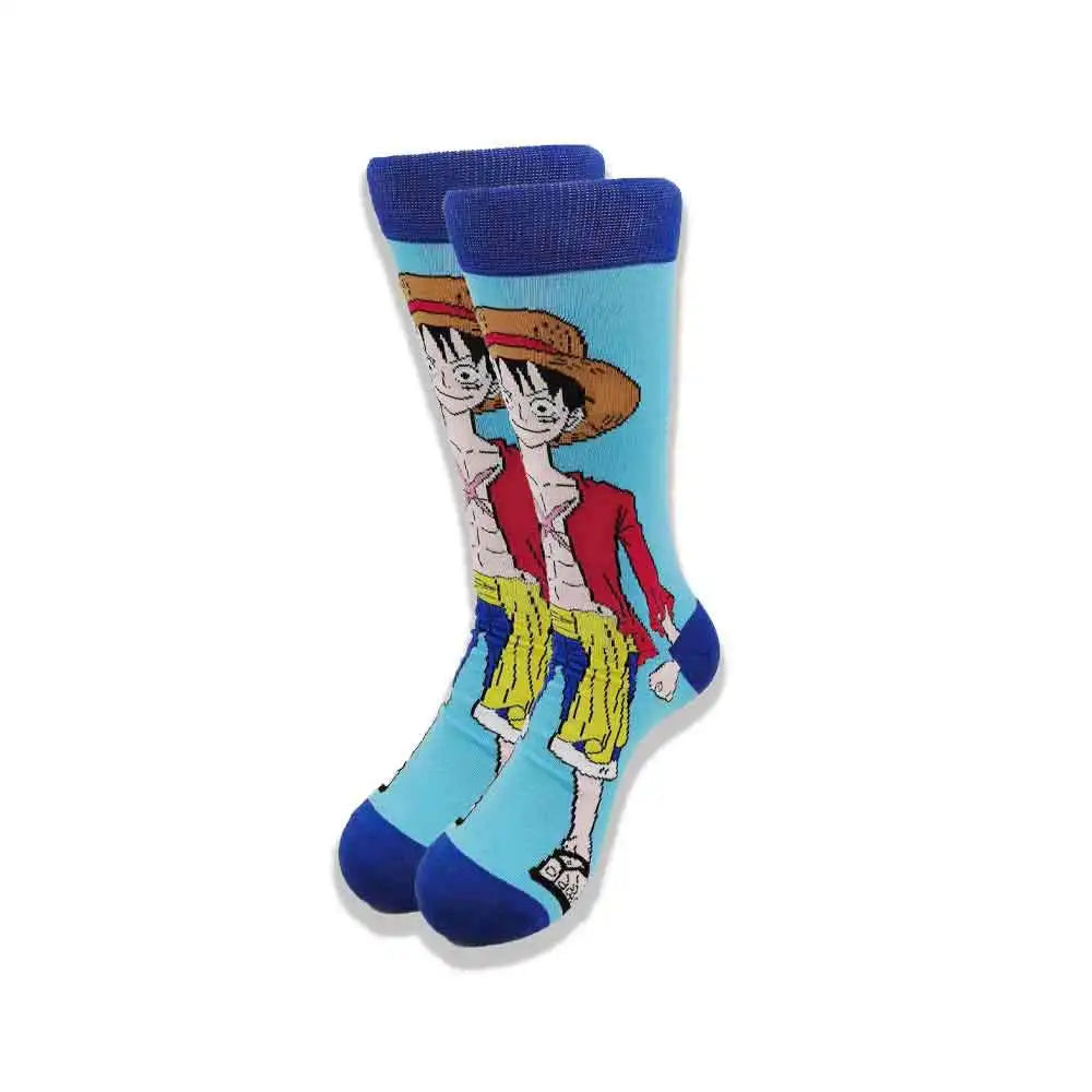 Cartoon Animation Fashion Socks for Men & Women – Autumn Winter Street Style Trendy Casual Combed Cotton Socks
