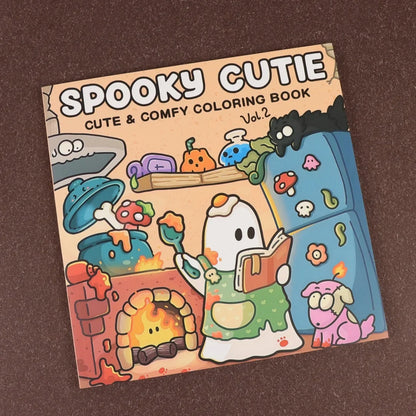 Spooky Cutie Vol. 2 Coloring Book - Cozy Creepy Creature Coloring Book for Adults & Teens, Relaxation Activity Book