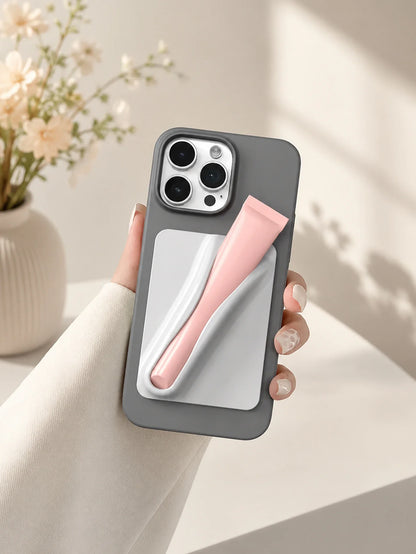 Silicone Lipstick Phone Holder - Portable Lip Gloss Organizer Attachment for Smartphones, Cute Birthday Gift for Women