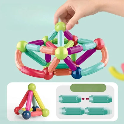 Magnetic Building Block Cube Set - Creative STEM Puzzle Toy for Baby Brain Development & Early Learning