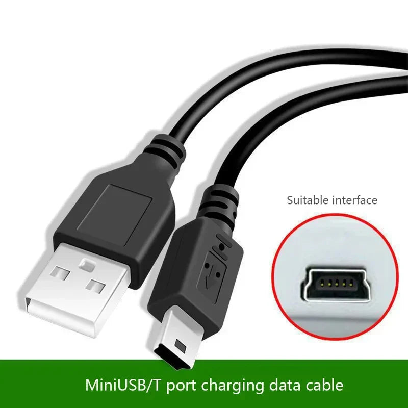 USB 2.0 Male A to Mini B 5-Pin Charging Cable for Digital Cameras Data Transfer & Power Cord Mini USB Charger Cable 1-5 Pack High Speed Sync Cable