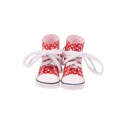 5CM Doll Snow Boots – Pop Plush Canvas Shoes for 14.5" Dolls, 32-36CM Paola Reina & 20CM Cotton Dolls Accessories