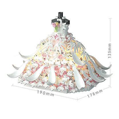 Romantic Princess Black & White Wedding Building Blocks Set – Assembled Decorative Model Toy for Girls, Valentine’s & New Year Gift