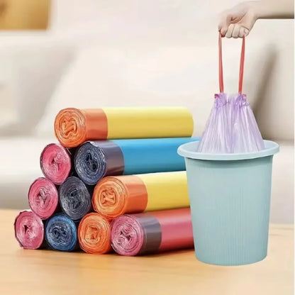 Thickened Drawstring Garbage Bags – Heavy Duty Leak-Proof Kitchen & Bathroom Trash Can Liners 10kg Capacity Storage Bags