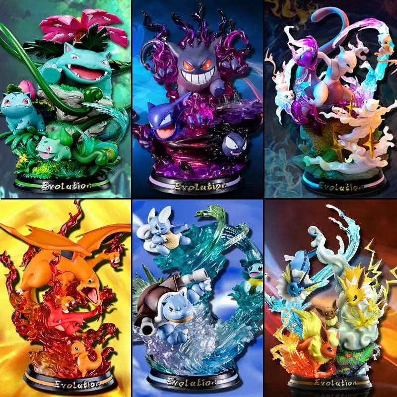 Pokémon Blind Box Figures - Random PVC Anime Collectible Toys Featuring Pikachu, Charizard, Mewtwo & Eevee Surprise Gifts for Fans