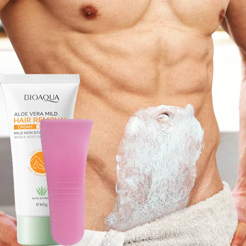 Permanent Hair Removal Cream — Painless Body & Intimate Area Epilator with Growth Inhibitor for Men & Women