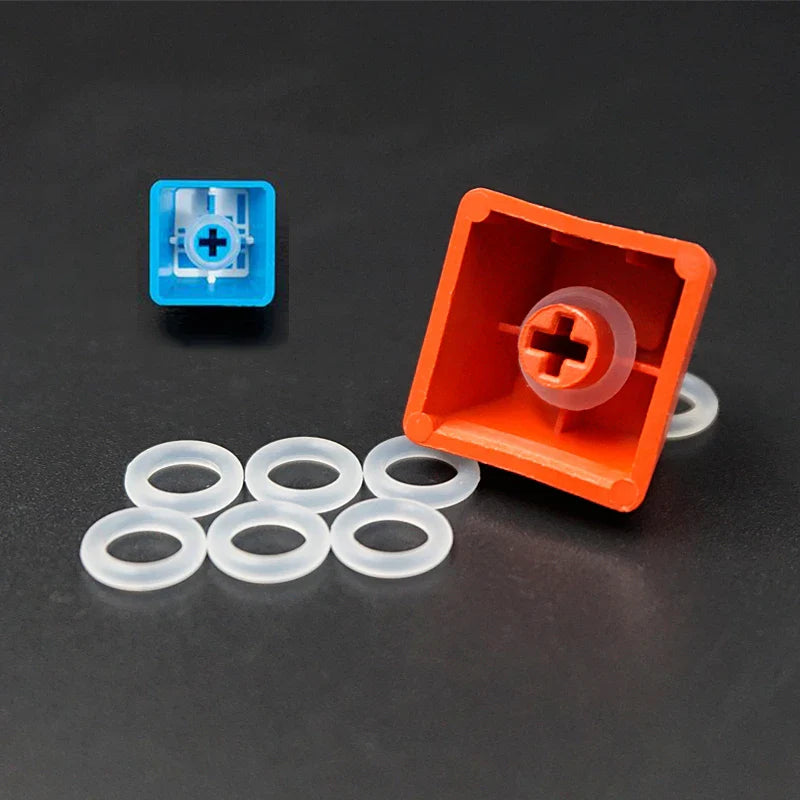 130PCS Clear Rubber O-Ring Dampeners – Sealing Gaskets for Mechanical Keyboards & Cherry MX Switches