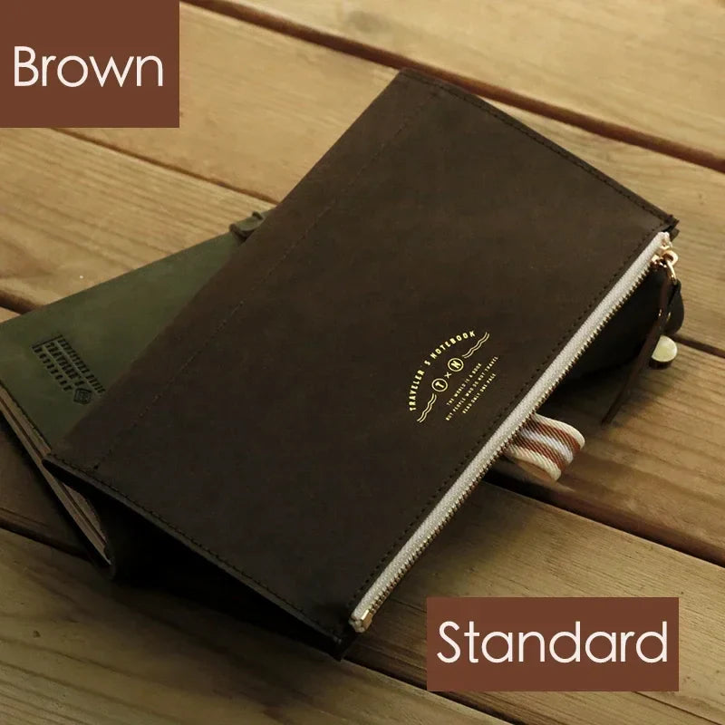 Fromthenon Travel Notebook with Special Paper – Washable Zipper Storage Bag, Pen Case & Stationery Organizer Supplies