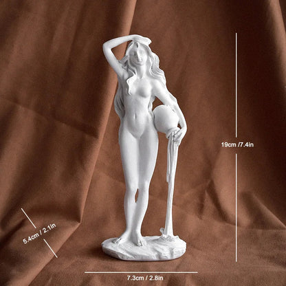 Aphrodite Greek Goddess Sculpture – Venus Figurine Human Body Art Ornament for Home, Office, and Living Room Decor