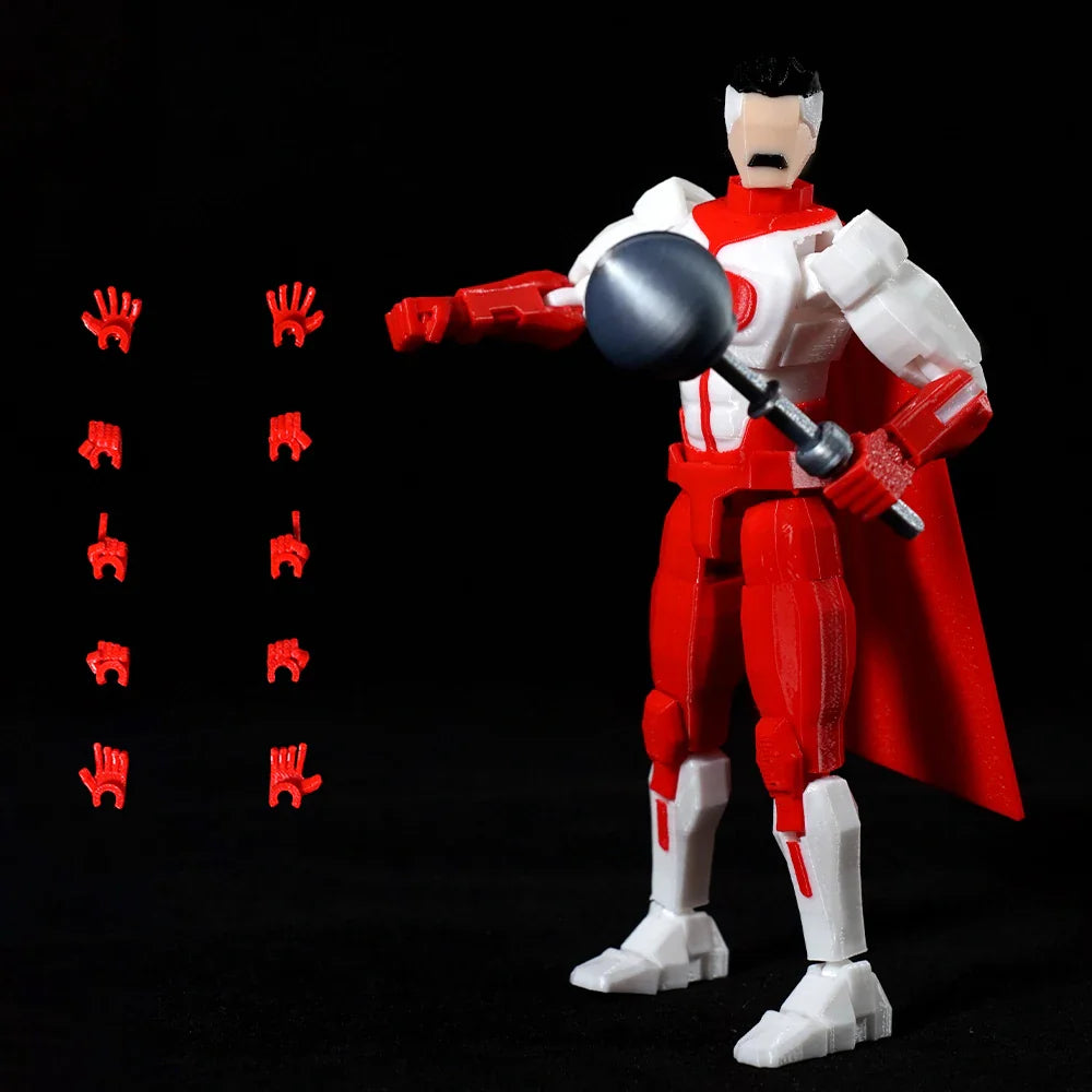3D Printed Invincible Anime Action Figures – Multi-Jointed Superhero Model Toys & Gifts
