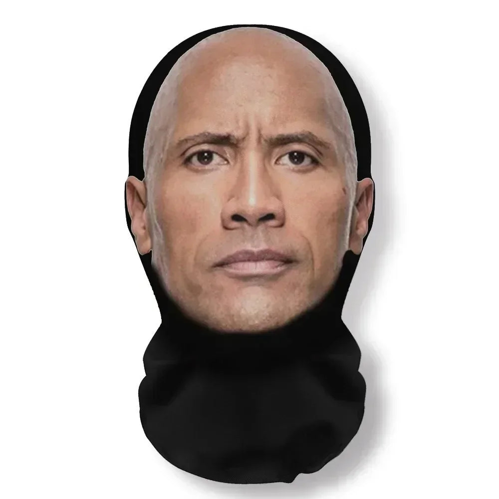 3D Realistic Face Mask - Celebrity Style Full Face Stretch Mesh Cosplay Balaclava for Role Play, Hip Hop & Costume Events