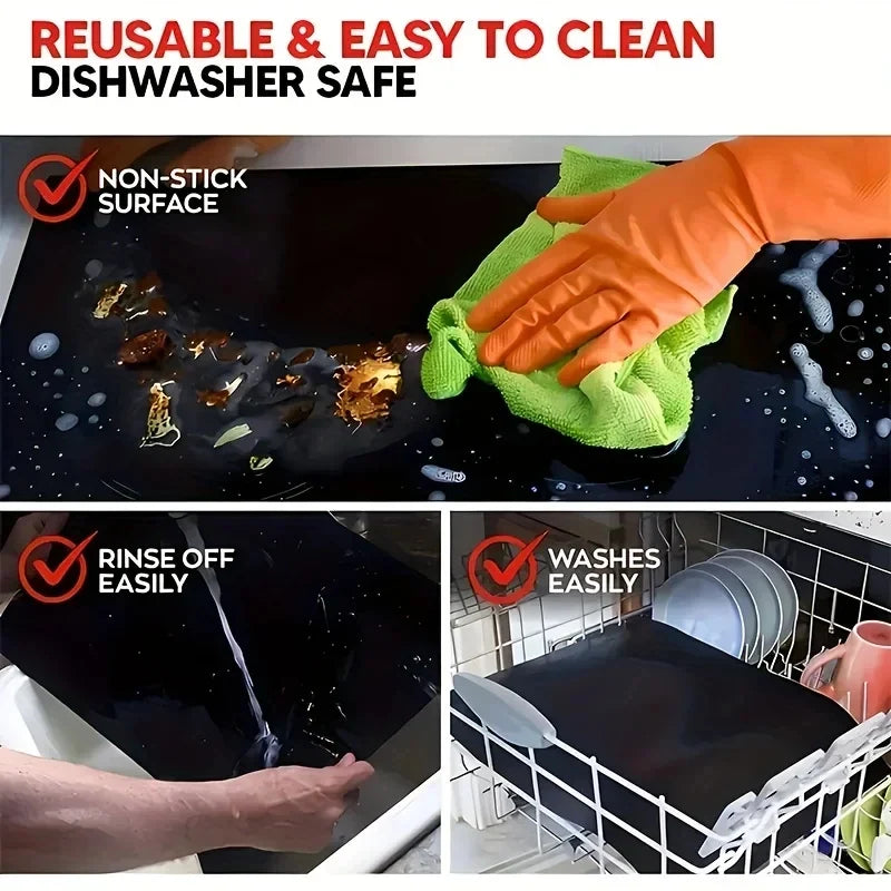 Multifunctional Grill Mat - Reusable High-Temperature Resistant Baking & Microwave Oven Liner for Easy Cooking