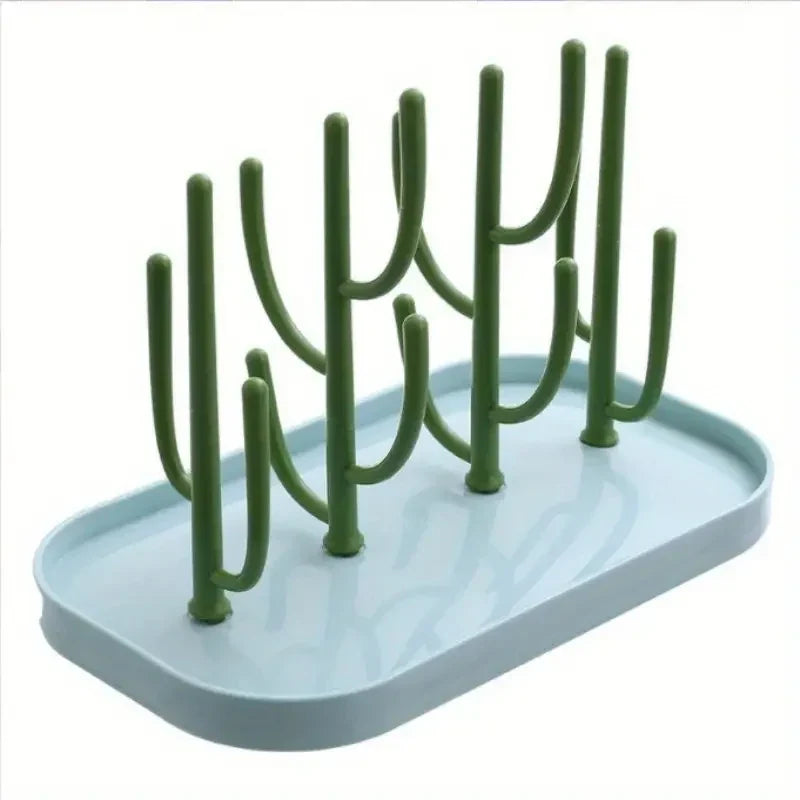 Tree-Shaped Baby Bottle Drying Rack - Dustproof Milk Bottle Holder & Cup Organizer