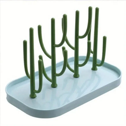 Tree-Shaped Baby Bottle Drying Rack - Dustproof Milk Bottle Holder & Cup Organizer