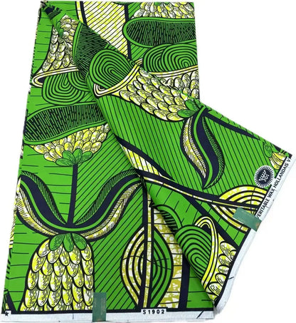 African Ankara Wax Print Fabric - 100% Cotton Batik Material for Sewing & Wholesale 6 Yards