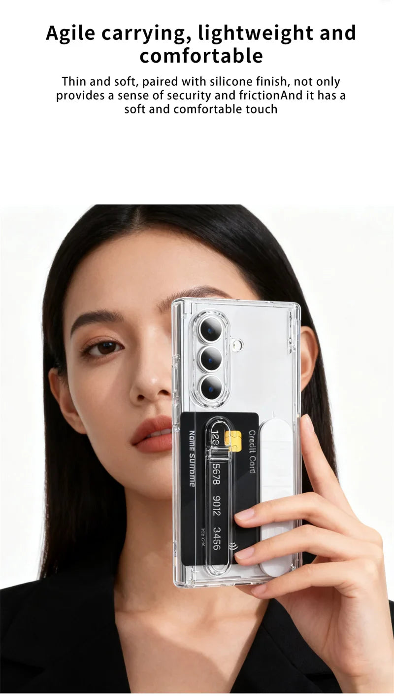Vertical Wristband Card Slot Kickstand Case for Samsung Galaxy Z Fold 4-7 – Invisible Wrist Stand Protective Cover
