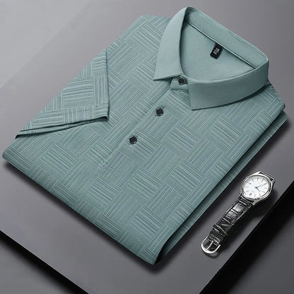 Men's Printed Business Casual Polo Shirt - 2026 Short Sleeve Breathable Fashion Top