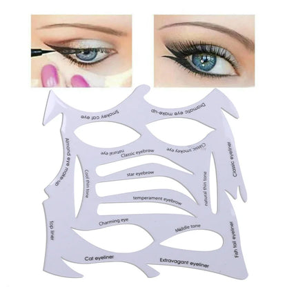 Eyebrow & Eyeshadow Makeup Stencil Set - Eye Makeup Template Tools for Eyeliner Shaping and Styling Guide