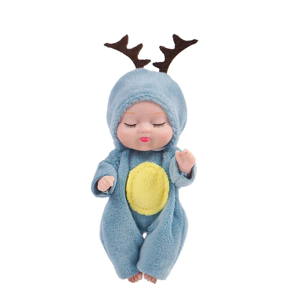 6-Piece Reborn Doll Kit – Mini Princess Sleeping Baby Dolls with Clothes & Accessories, Birthday Gift for Kids