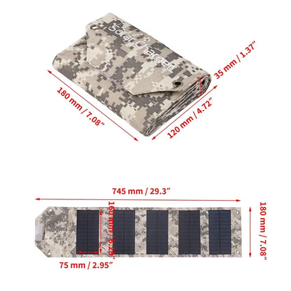 60W 80W 100W Foldable Solar Panel — 5V USB Portable Waterproof Charger for Phone, Camping & Power Bank