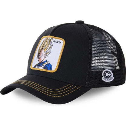 Dragon Ball Son Goku Embroidered Cap - Adjustable Hip Hop Trucker Mesh Sun Visor Hat for Men & Travel