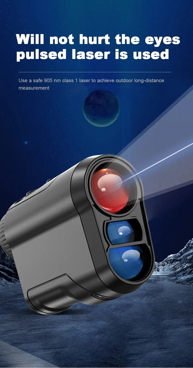 REVASRI Golf Laser Rangefinder 600M/Yard – USB Rechargeable with Slope Compensation, Flag Lock & Vibration