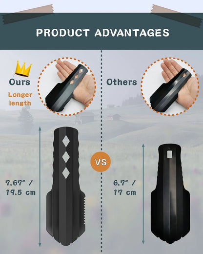 Ultralight Camping Trowel Shovel - Portable Long-Handle Multitool for Hiking, Backpacking & Survival