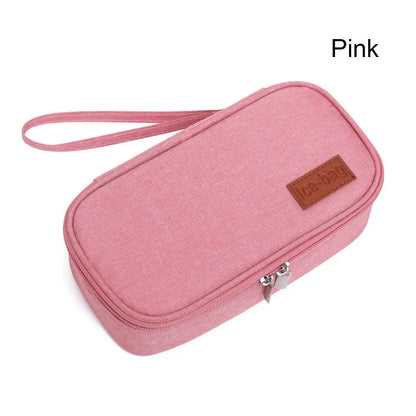 Candy Color Insulin Cooling Bag - Gel-Free Drug Freezer, Thermal Insulated Pill Protector for Diabetes, Portable Medical Cooler