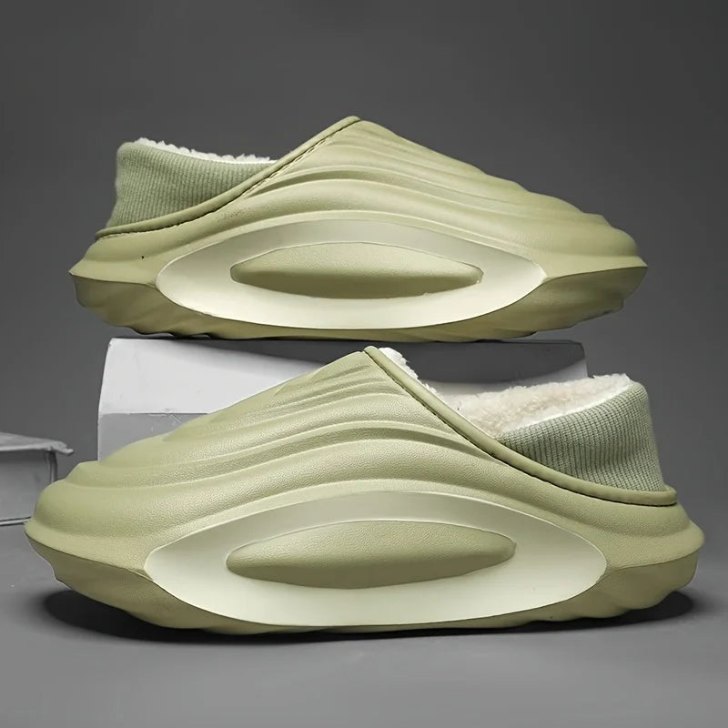 Winter Lined EVA Slippers - Thick Warm Slip Resistant Indoor Outdoor Home Shoes