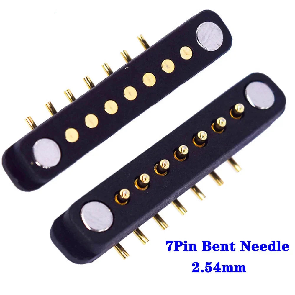 Magnetic Pogo Pin Connector - 2-10 Pin Spring Loaded Male Female DC Power Socket with 2.54/4.0/2.8mm Pitch