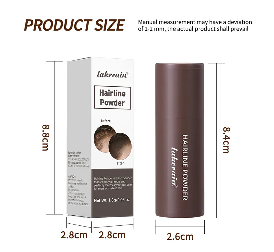 Waterproof Hairline & Root Concealer Pen – Instant Grey Coverage with Easy Blend Powder Stick for Normal Hair