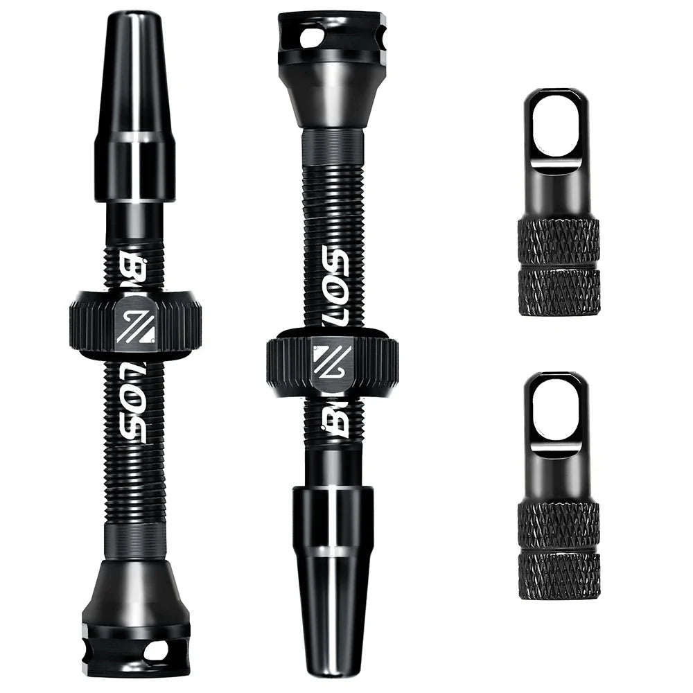 BUCKLOS Tubeless Presta Valves 40–100mm — Aluminum Alloy Bike Valve Stem for Road & MTB