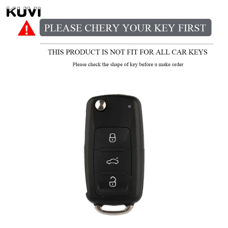 TPU Car Key Case Cover for VW - Fits Polo, Tiguan, Passat B5 B6 B7, Golf 4 5 6 MK6, Jetta, Lavida, Skoda Octavia, Seat Leon, Altea