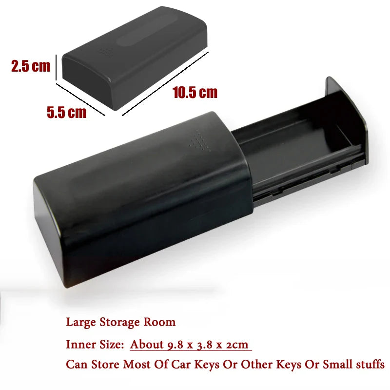 NewCreative Magnetic Black Safe Box — Hidden Key Storage for Home, Office, Car, Truck, and Caravan