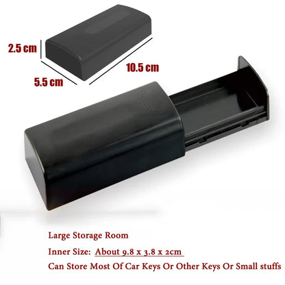 NewCreative Magnetic Black Safe Box — Hidden Key Storage for Home, Office, Car, Truck, and Caravan