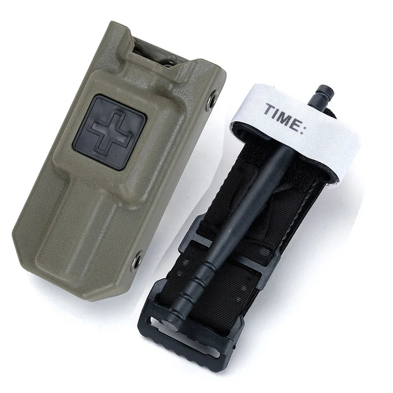 MOLLE Tourniquet Storage Pouch - Outdoor Emergency Medical Kit Bag for Hiking & Camping