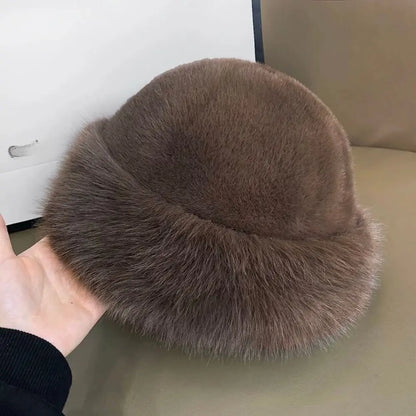 Women’s Faux Fur Winter Hat – Thick Warm Snow Ski Cap, Windproof Russian Style Ear Warmer Bonnet