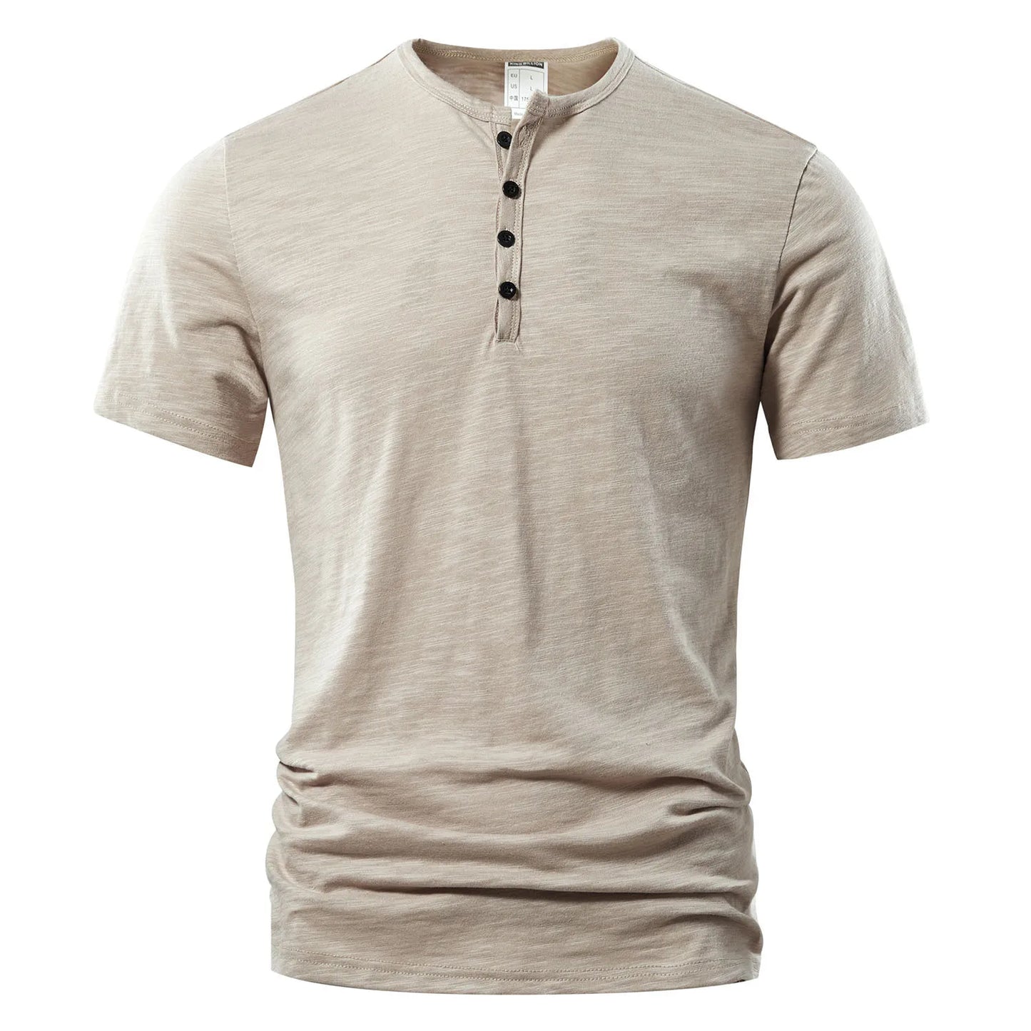 Men’s Casual Henley T-Shirt - High Quality Short Sleeve Summer Basic Fashion Top