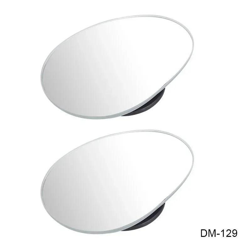 2pcs Car Blind Spot Mirrors - 360° Adjustable HD Wide Angle Frameless Rearview Auxiliary Round Mirrors