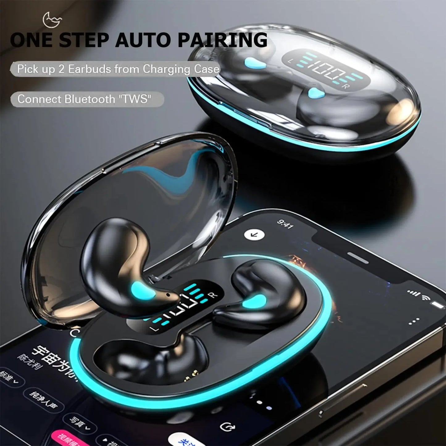 Bluetooth Sleep Earbuds - Tiny Wireless Earphones for Small Ears, Compact Side-Sleeping Audio Headphones