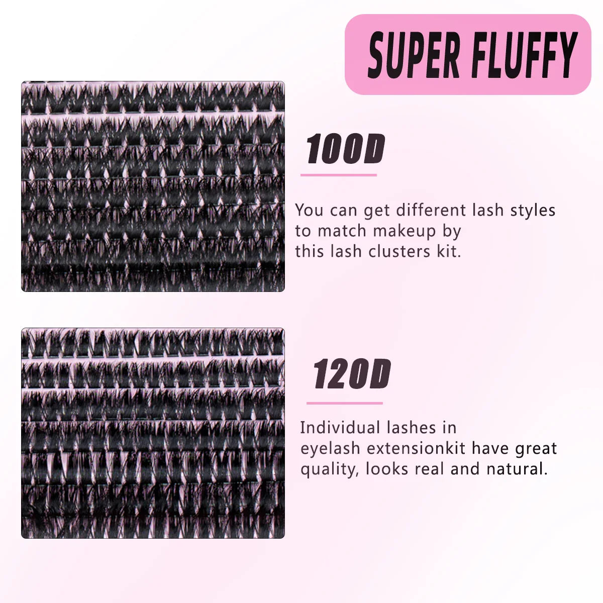 DIY Segmented False Eyelash Set – Large Capacity Cluster Eyelash Book with Glue, Remover, Tweezers & Brush, Festival Gift