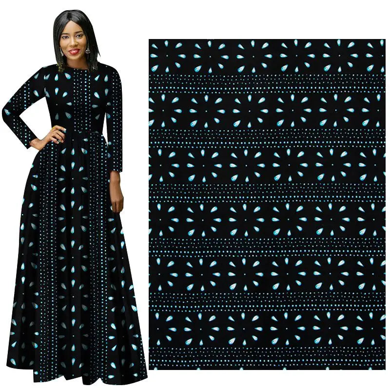 African Real Wax Ankara Fabric - 3/6 Yard Party Dress Print FP6655