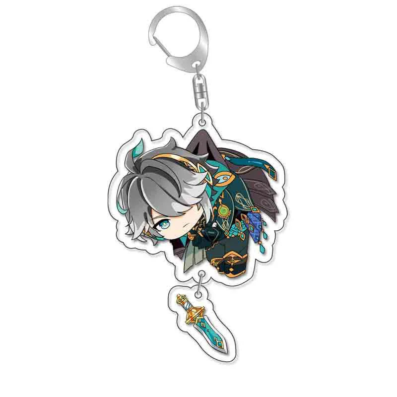 Genshin Impact Keychain – Acrylic Figure & Metal Holder Key Ring for Kids, Girls & Men