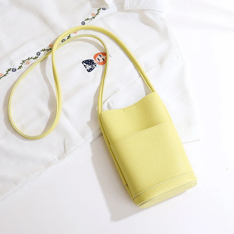 Luxury PU Leather Phone Bag - Custom Letter Crossbody Shoulder Purse for Women’s Fashion Travel & Daily Use