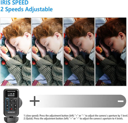 AODELAN ZC-3 Wireless Camera Remote Controller - LANC 2.5mm Zoom Focus Iris & Recording Control for Sony Canon Camcorders