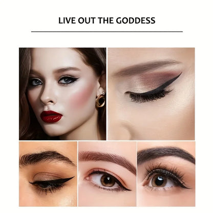 Quick-Dry Waterproof Eyeliner Pen – Long-Lasting Matte Eye Liner, Smudge-Proof Makeup
