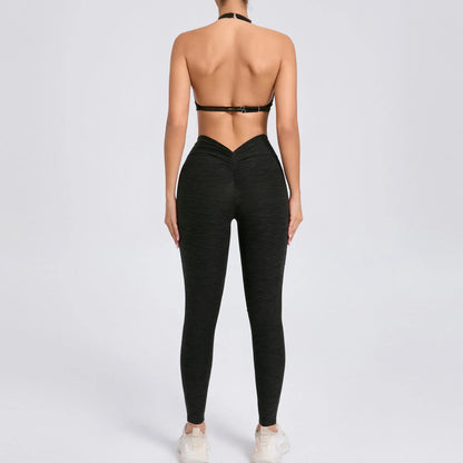 Sexy Women’s Yoga Set – Crop Top Sports Bra & Shorts Gym Tracksuit for Running, Fitness & Workout
