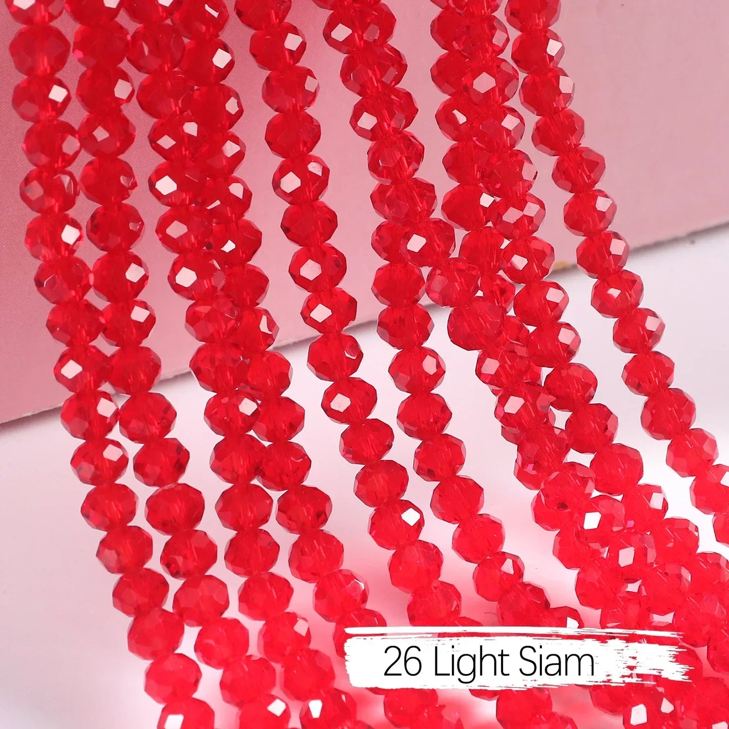 Austria Crystal Rondelle Beads - 2mm/4mm/6mm/8mm Faceted Glass Spacer Beads for DIY Jewelry & Bracelet Making