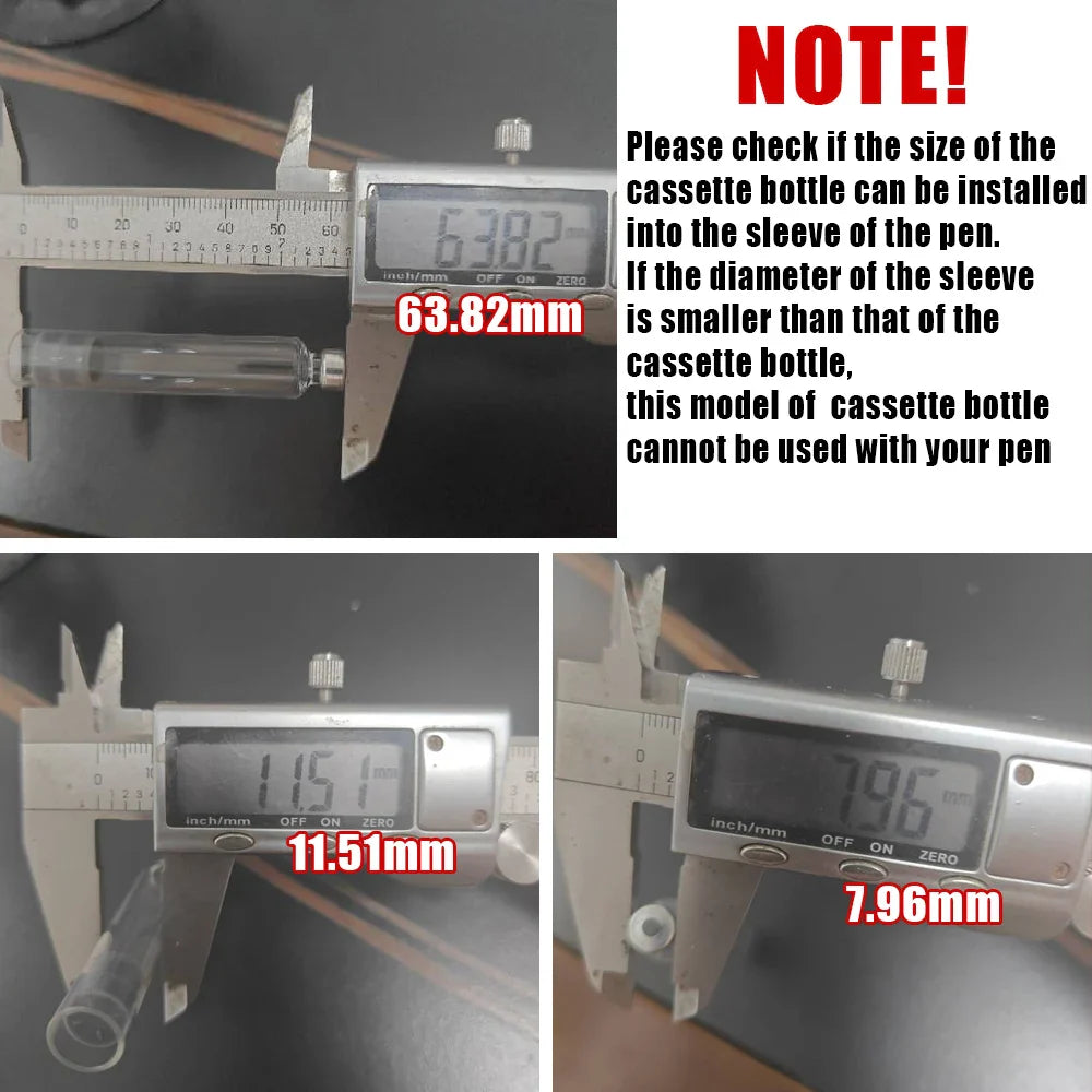 10/20/30/50/100PCS Magic Pen Tip Cartridges — 3ml Empty Cassette Bottles with Individual Packaging for Lilly Insulin Pen (4mm/6mm/8mm)